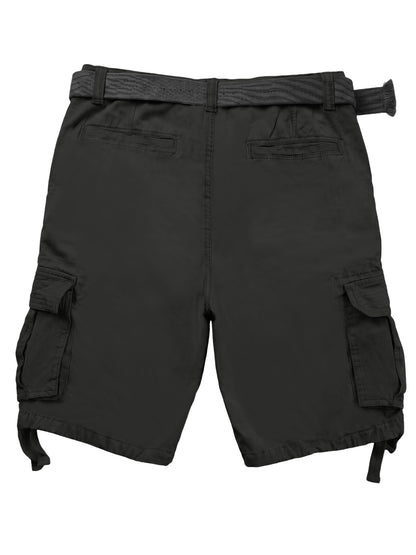 TRGPSG Men's Cargo Shorts,Work Shorts with 6-Pocket Classic All Cotton Hiking Shorts(No Belts)