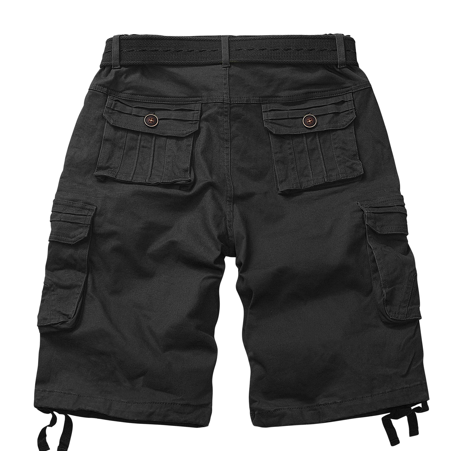 Women's Casual Fitted Multi-Pockets Twill Bermuda Cargo Shorts(No Belt)