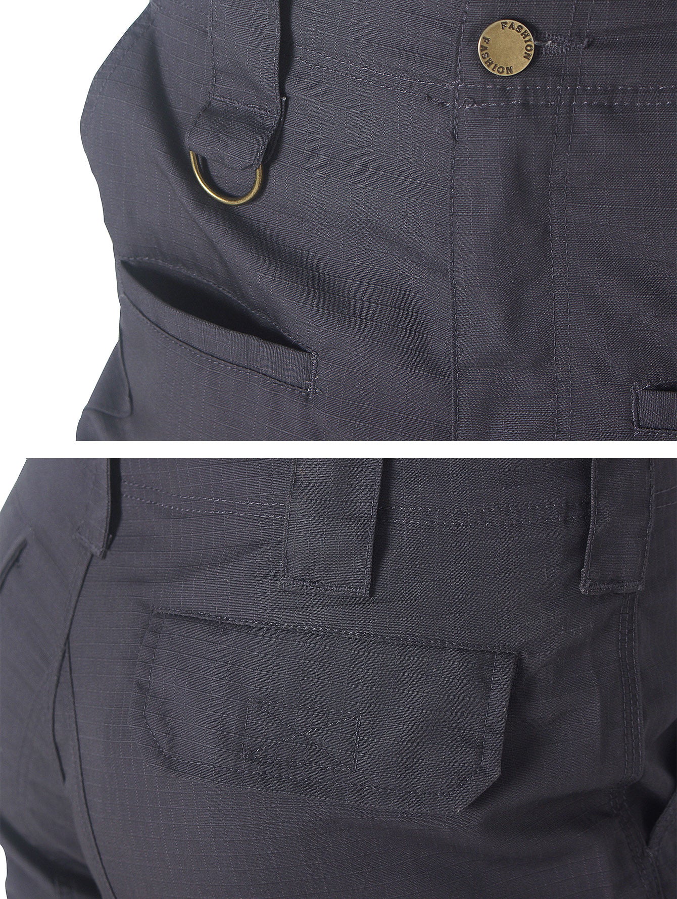 TRGPSG Men's Hiking Shorts Elastic Waist Tactical Work Shorts Lightweight Casual Fishing Cargo Shorts for Men with 6 Pockets