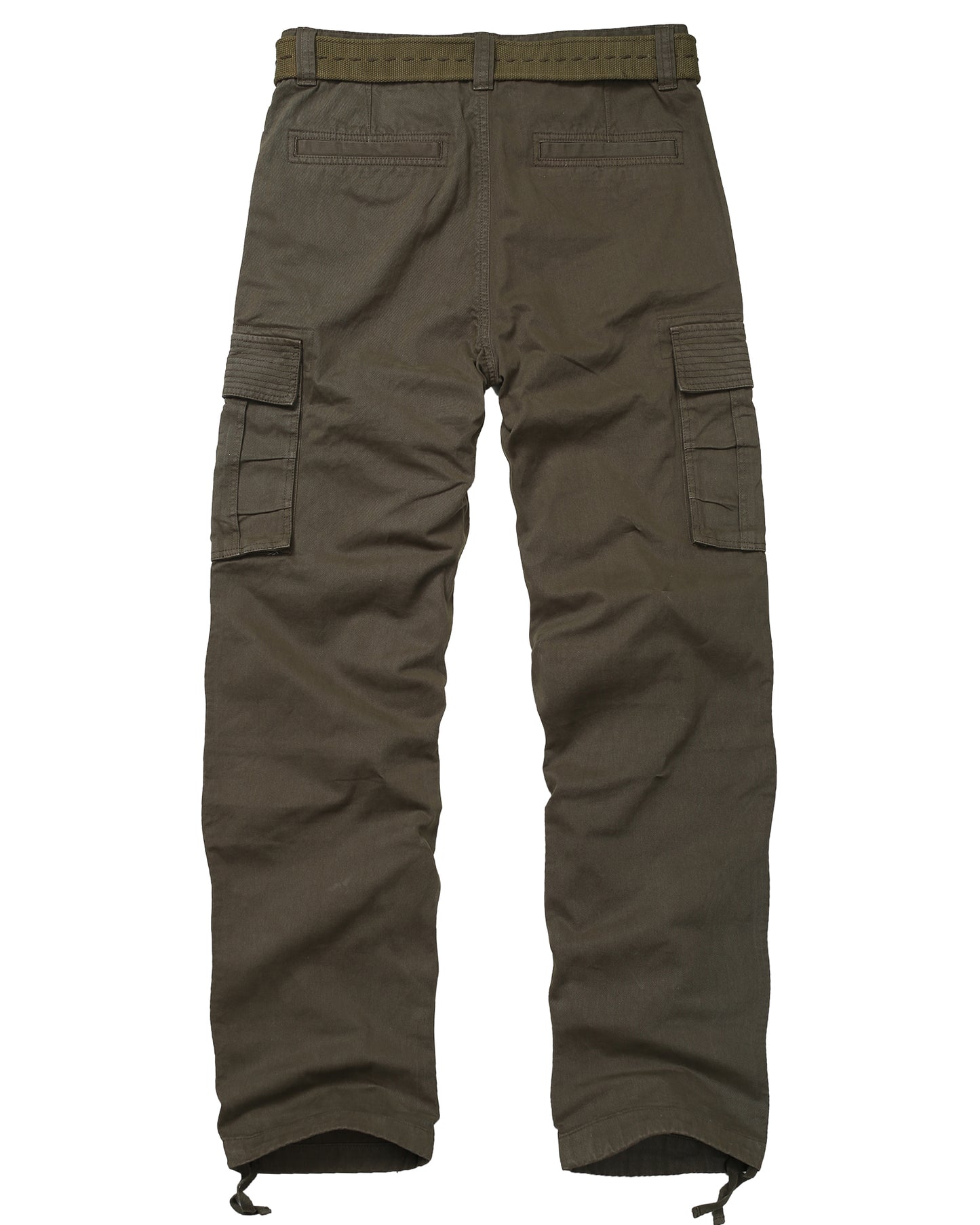 TRGPSG Cotton Men's Cargo Pants With 6 Pockets Classical Regular Casual Hiking Work Pants(No Belts)