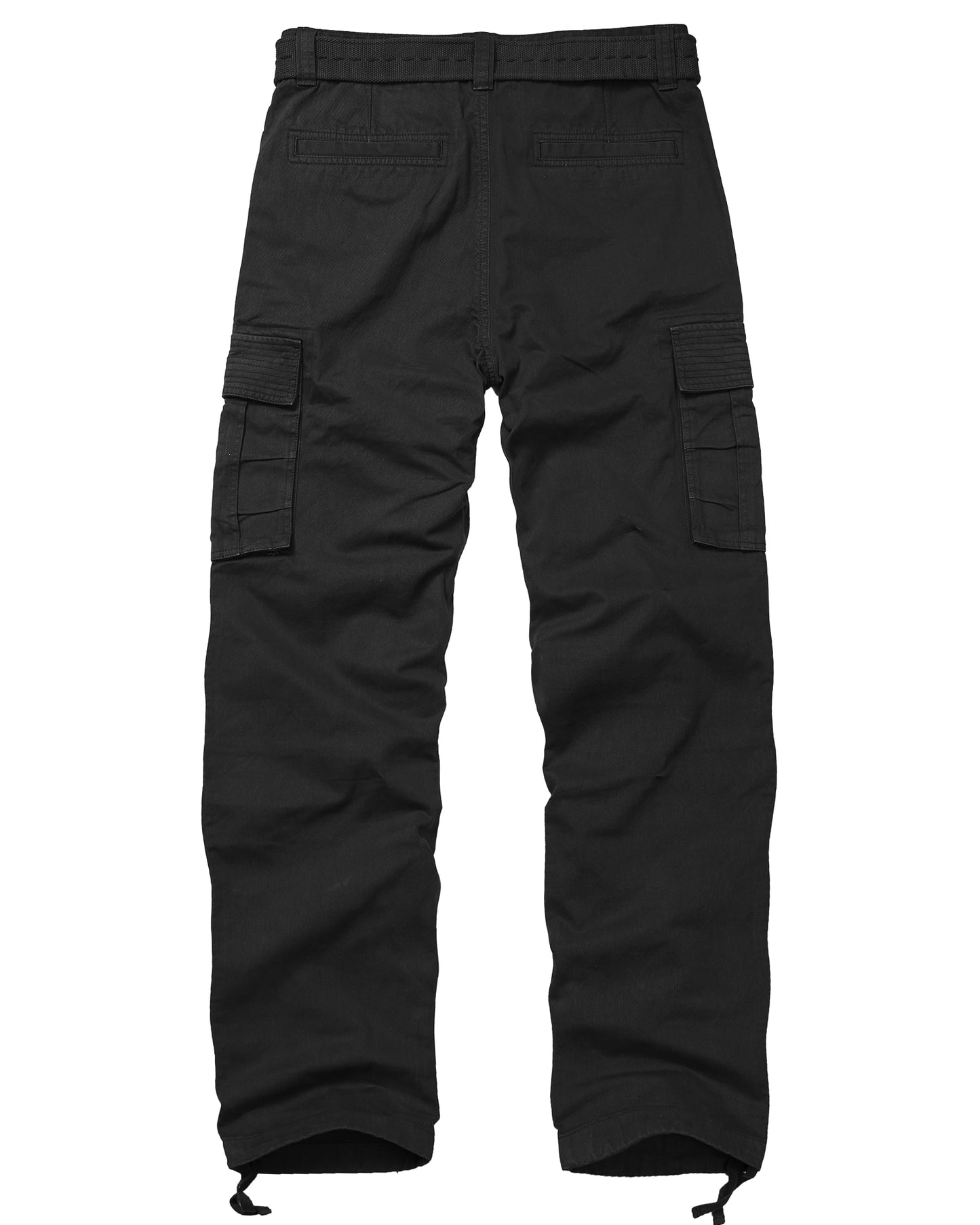 TRGPSG Cotton Men's Cargo Pants With 6 Pockets Classical Regular Casual Hiking Work Pants(No Belts)