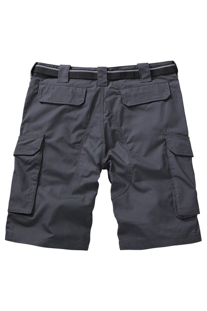 TRGPSG Men's Hiking Shorts Elastic Waist Tactical Work Shorts Lightweight Casual Fishing Cargo Shorts for Men with 6 Pockets
