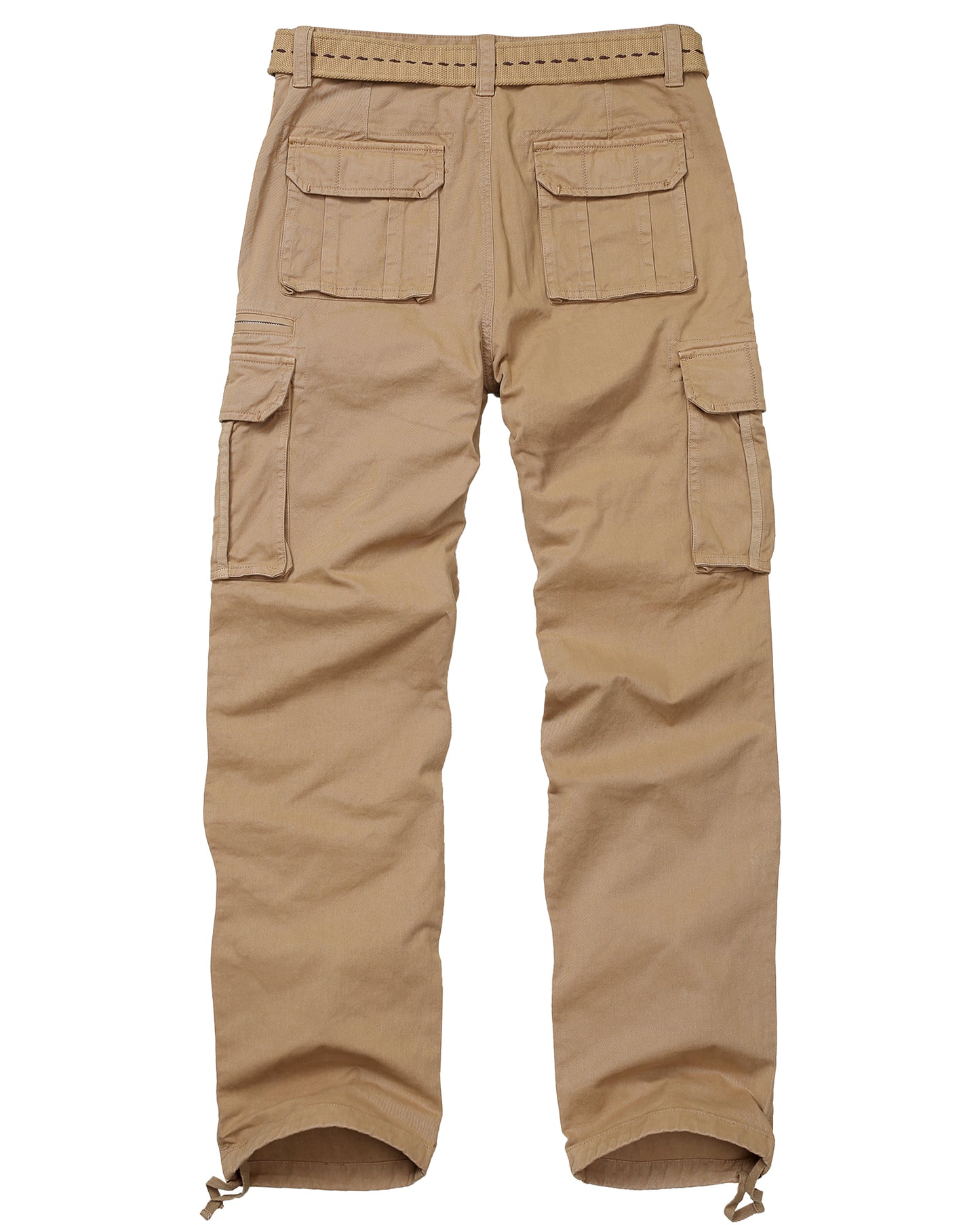 TRGPSG Cotton Comfort Cargo Pants For Men With 7 Pockets,Casual Relaxed Fit Work Pants(No Belts)