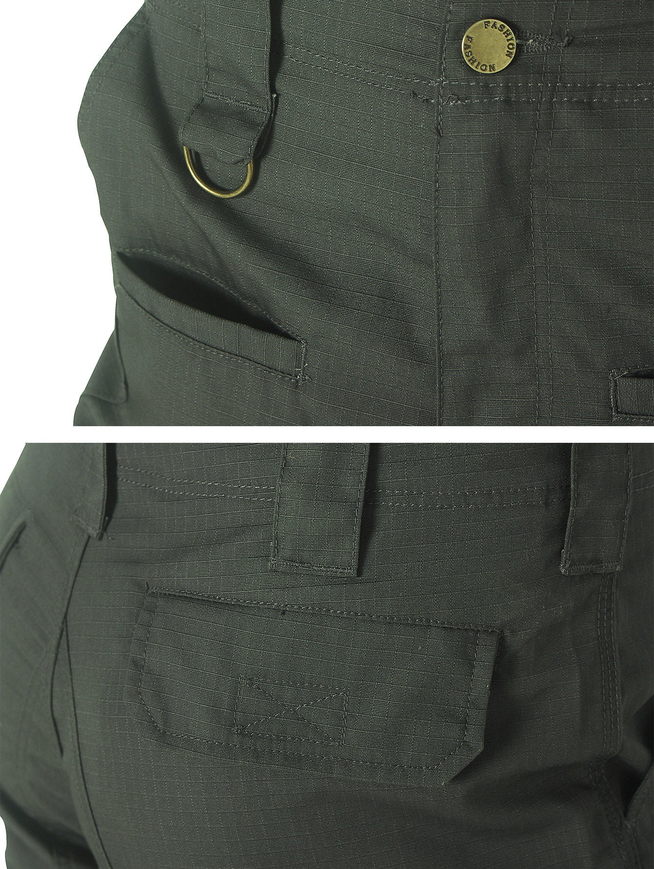 TRGPSG Men's Hiking Shorts Elastic Waist Tactical Work Shorts Lightweight Casual Fishing Cargo Shorts for Men with 6 Pockets