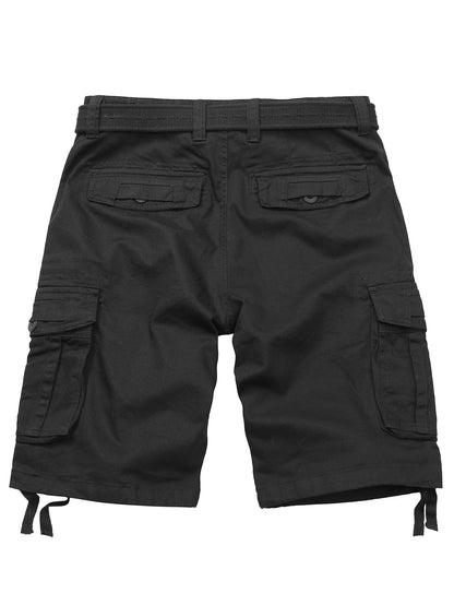 TRGPSG Lightweight Cargo Shorts for Men,Comfort Cargo Style with 6 Pockets,Casual Cotton Durability Work Shorts(No Belts)