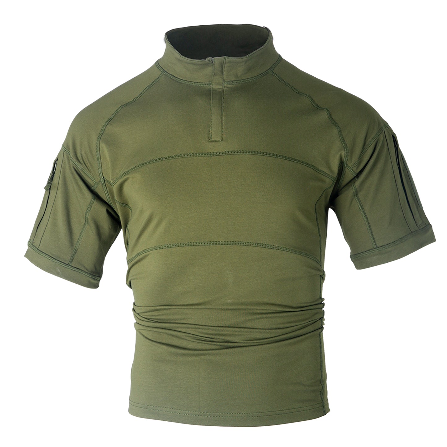 TRGPSG Short Sleeve Work Hiking Shirt for Men, 1/4 Zip Quick Dry Workout Gym T-Shirt with Zipper Pockets