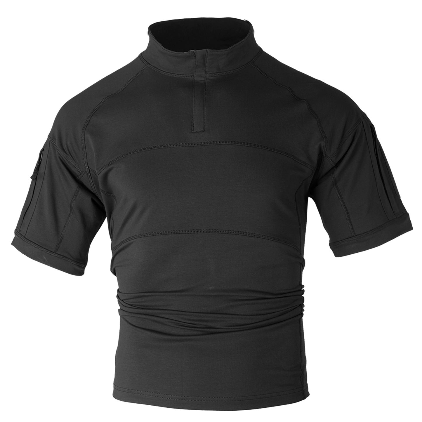 TRGPSG Short Sleeve Work Hiking Shirt for Men, 1/4 Zip Quick Dry Workout Gym T-Shirt with Zipper Pockets