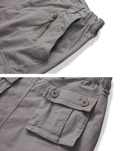 TRGPSG Women's Cargo Pants with 8 Pockets Cotton Casual Work Pants(No Belt)
