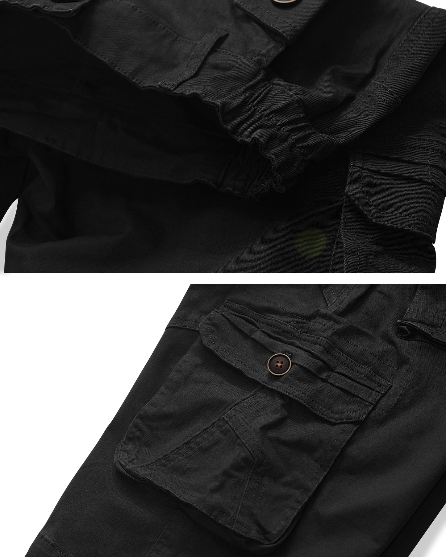 Women's Casual Fitted Multi-Pockets Twill Bermuda Cargo Shorts(No Belt)