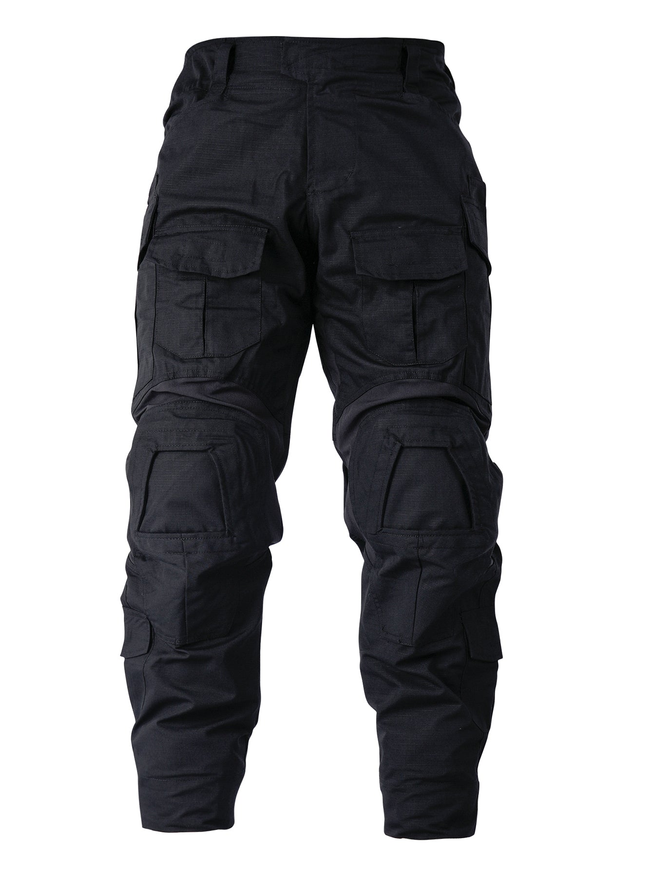 Men’s Outdoor Pants with Knee Pads Camo Cargo Pants Waterproof Hiking Pants 10 Pockets (No Belt)