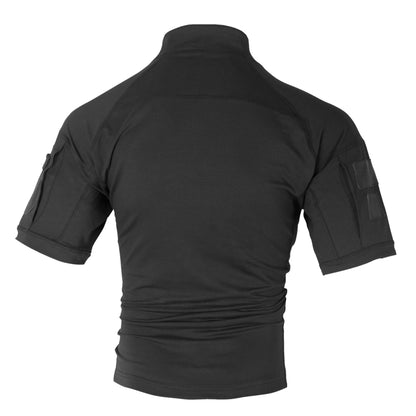 TRGPSG Short Sleeve Work Hiking Shirt for Men, 1/4 Zip Quick Dry Workout Gym T-Shirt with Zipper Pockets