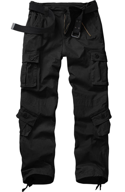 TRGPSG Women's Cargo Pants with 8 Pockets Cotton Casual Work Pants(No Belt)