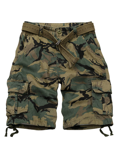 TRGPSG Men's Lightweight Multi Pocket Cotton Casual Cargo Shorts