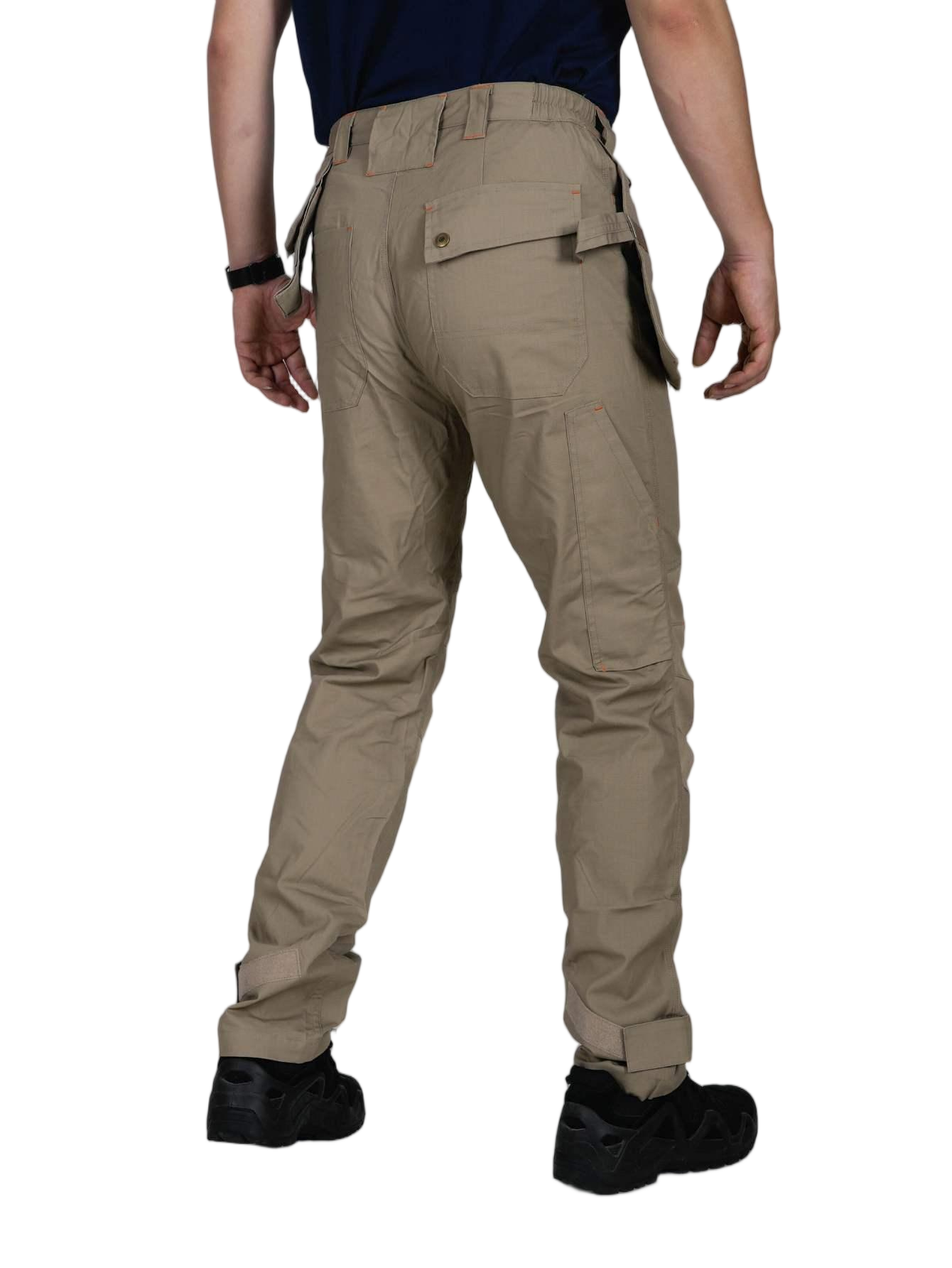 TRGPSG Men's Work Pants with 13 Pockets, Stretch Water-Resistant Heavy Duty Cargo Pants, Utility Operator Pants with Nylon Reinforced Knees