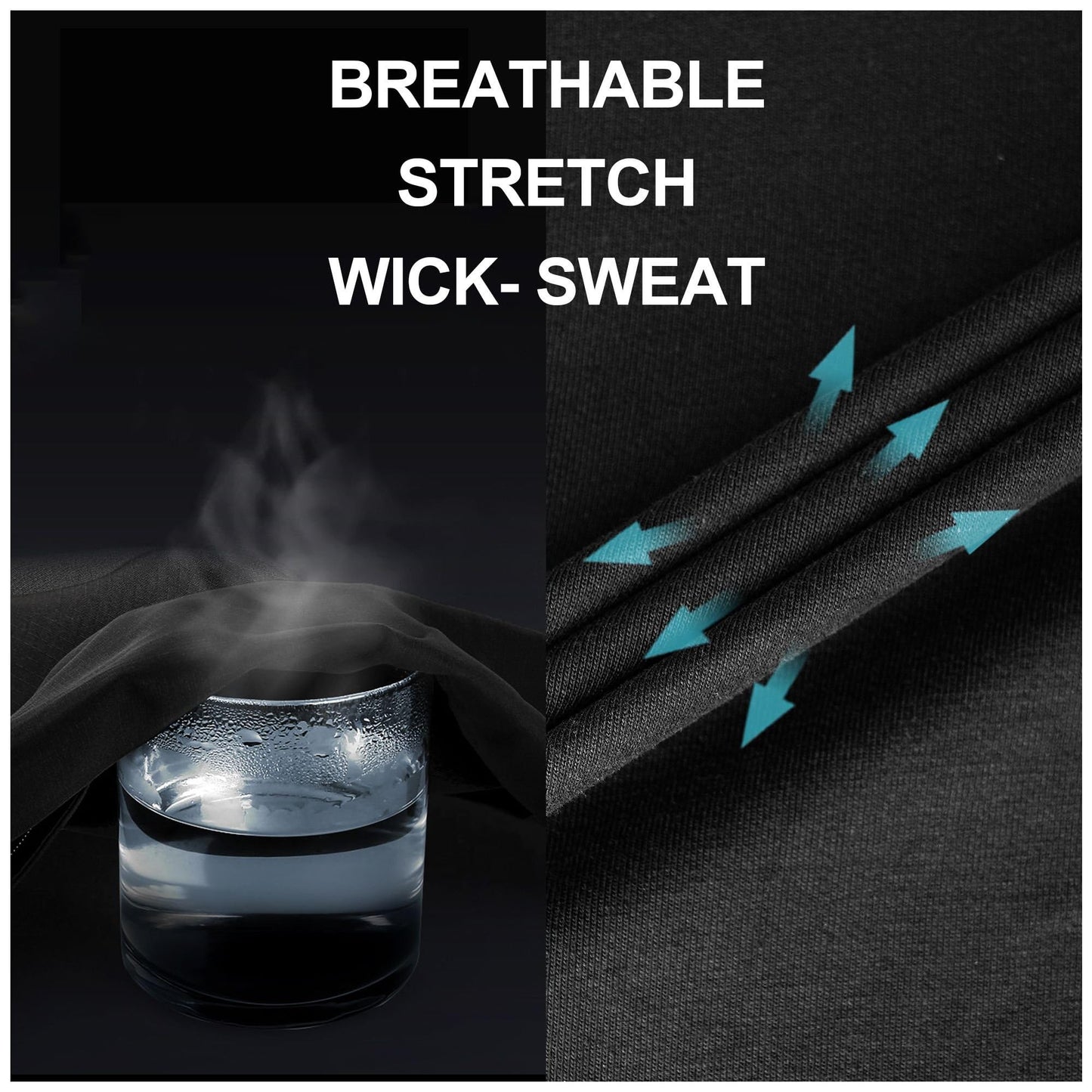 TRGPSG Short Sleeve Work Hiking Shirt for Men, 1/4 Zip Quick Dry Workout Gym T-Shirt with Zipper Pockets