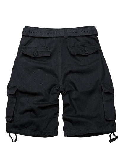 Men's Cargo Shorts with 7 Pockets, Non-tearable Comfy Cotton Camo Shorts,Causal Summer Work Shorts,Cargo Style(No Belt)