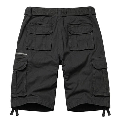 TRGPSG Men's Cargo Shorts, Multi-Pocket Work Shorts,Relaxed Fit Cotton Summer Shorts(No Belts)