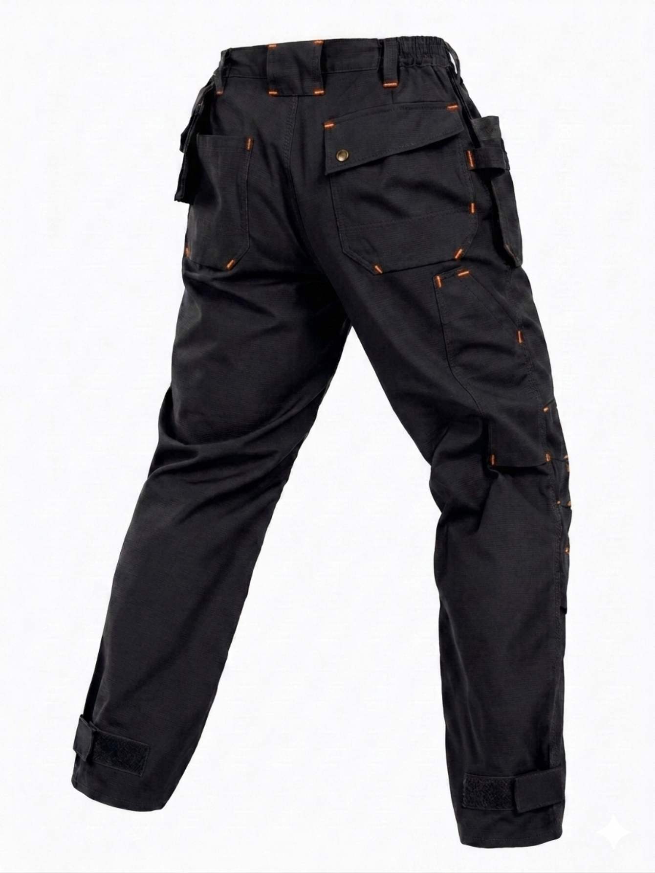 TRGPSG Men's Work Pants with 13 Pockets, Stretch Water-Resistant Heavy Duty Cargo Pants, Utility Operator Pants with Nylon Reinforced Knees