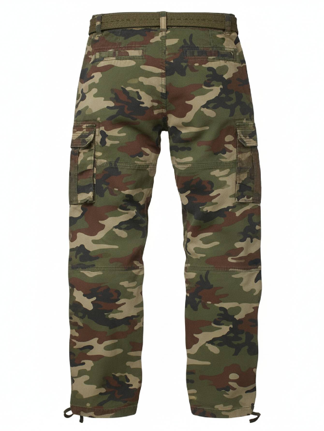 TRGPSG Cotton Men's Cargo Pants With 6 Pockets Classical Regular Casual Hiking Work Pants(No Belts)