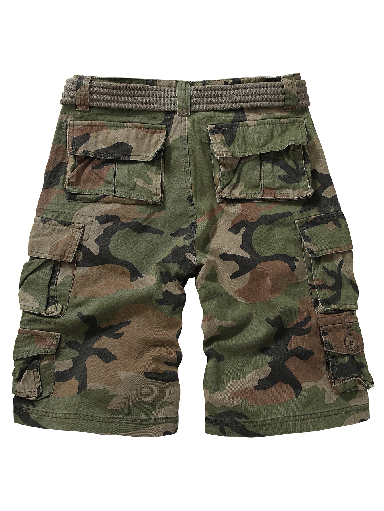 TRGPSG Men's Cargo Shorts with 9-Pockets, Comfort Camo Cotton Durability Shorts,Casual Cargo Style Work Shorts