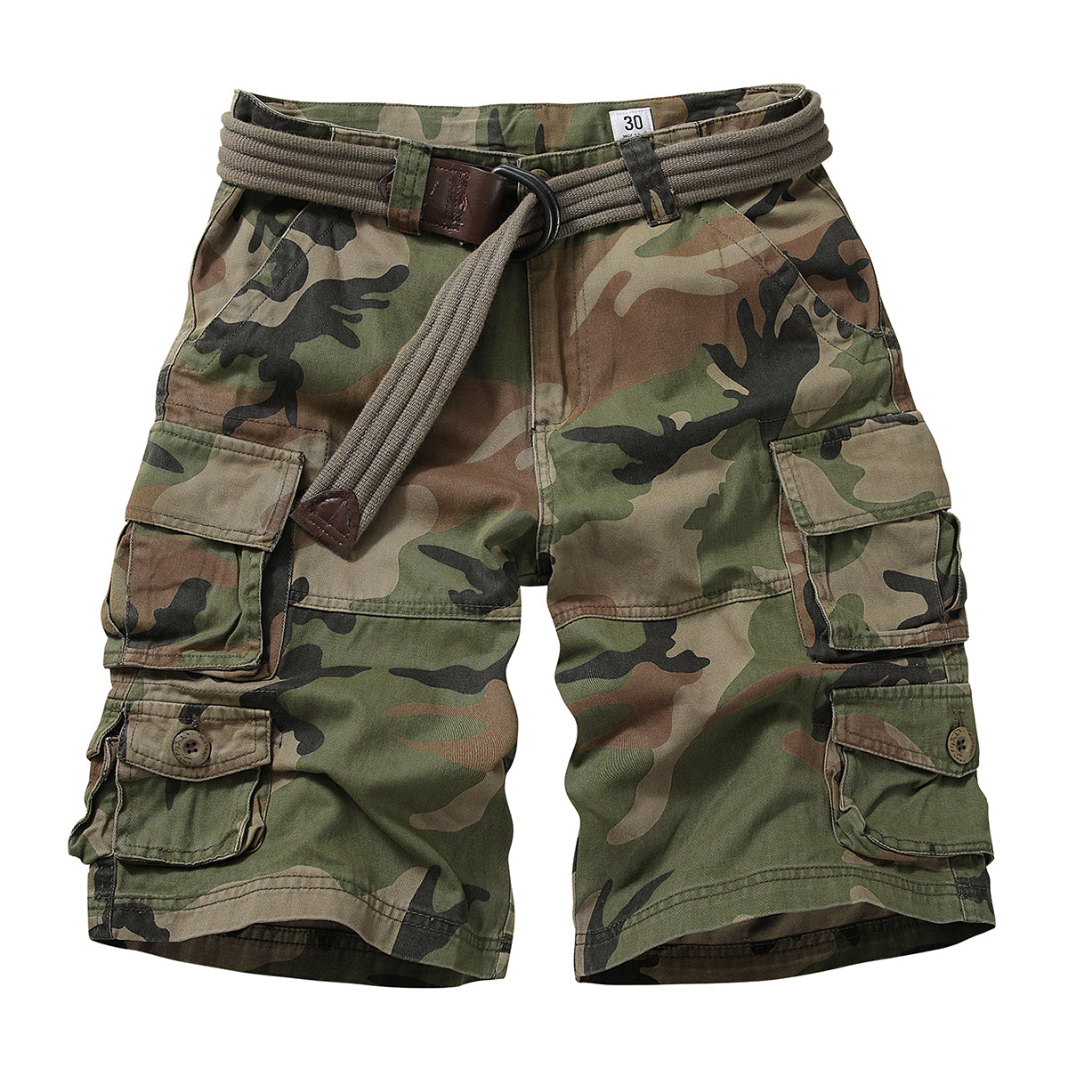 TRGPSG Women's Cargo Shorts, 9-Pocket Cotton Blend Utility Shorts for Hiking and Work, Mid-Rise Relaxed Fit Summer Apparel