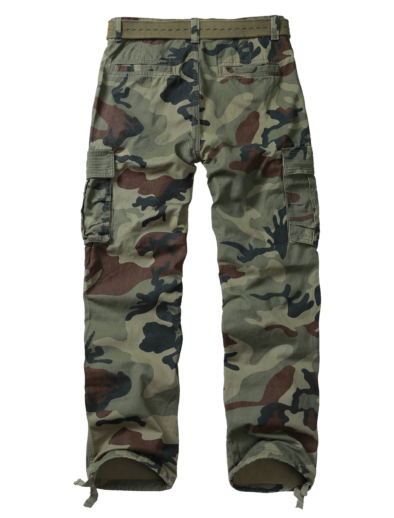 TRGPSG Men's Classic All Cotton Cargo Pants, 6-Pocket Work & Hiking Pants(No Belts)