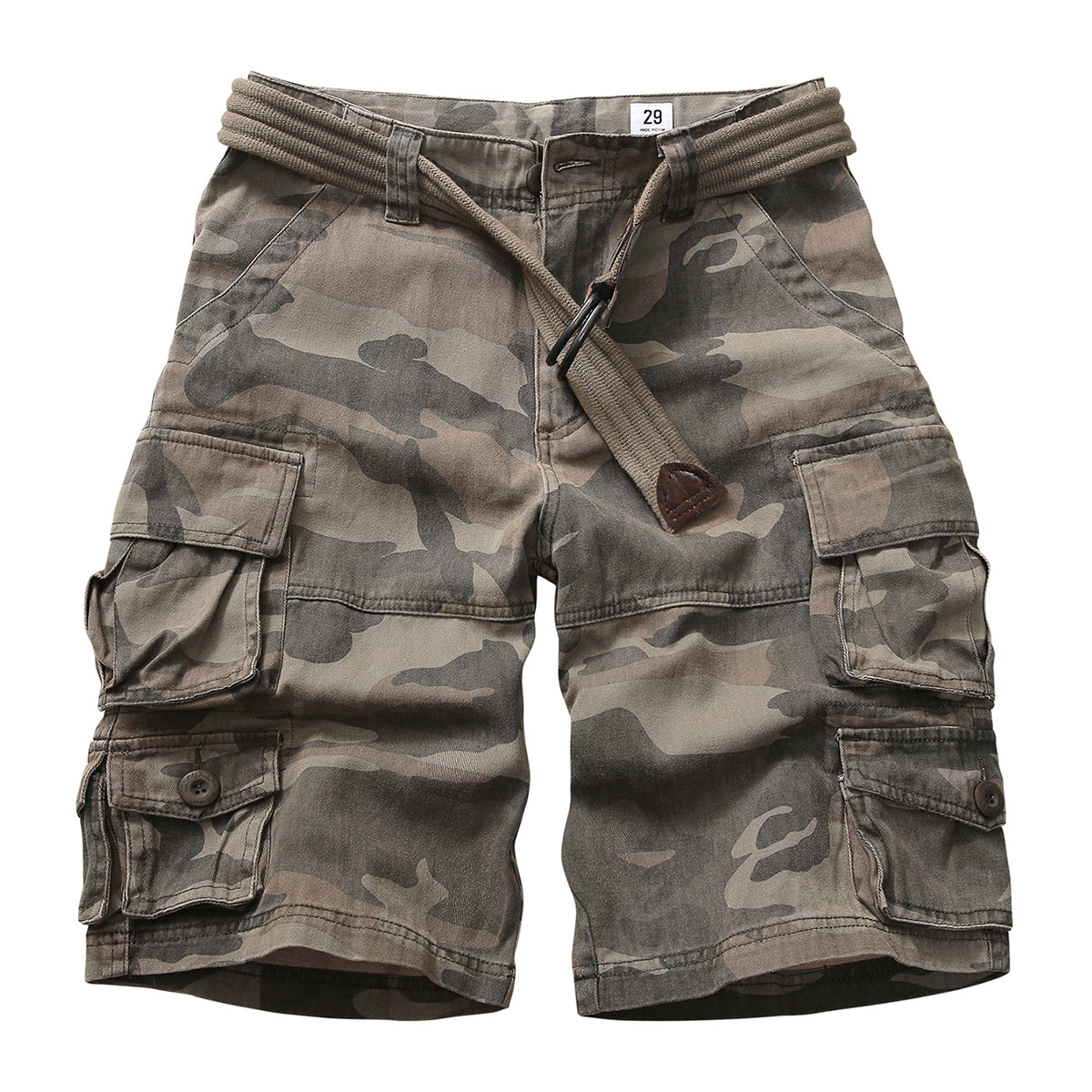 TRGPSG Women's Cargo Shorts, 9-Pocket Cotton Blend Utility Shorts for Hiking and Work, Mid-Rise Relaxed Fit Summer Apparel