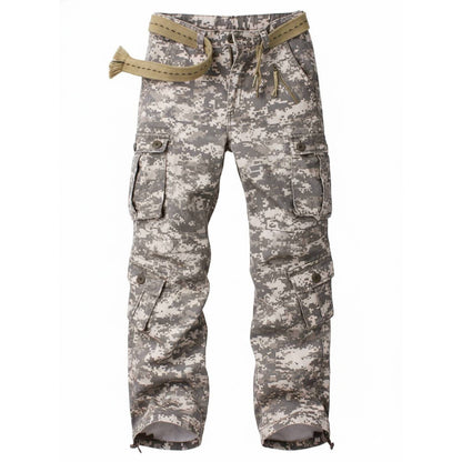 TRGPSG Casual Camo Cargo Pants Multi Pocket Work Pants(No Belts)