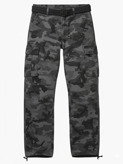 TRGPSG Cotton Men's Cargo Pants With 6 Pockets Classical Regular Casual Hiking Work Pants(No Belts)