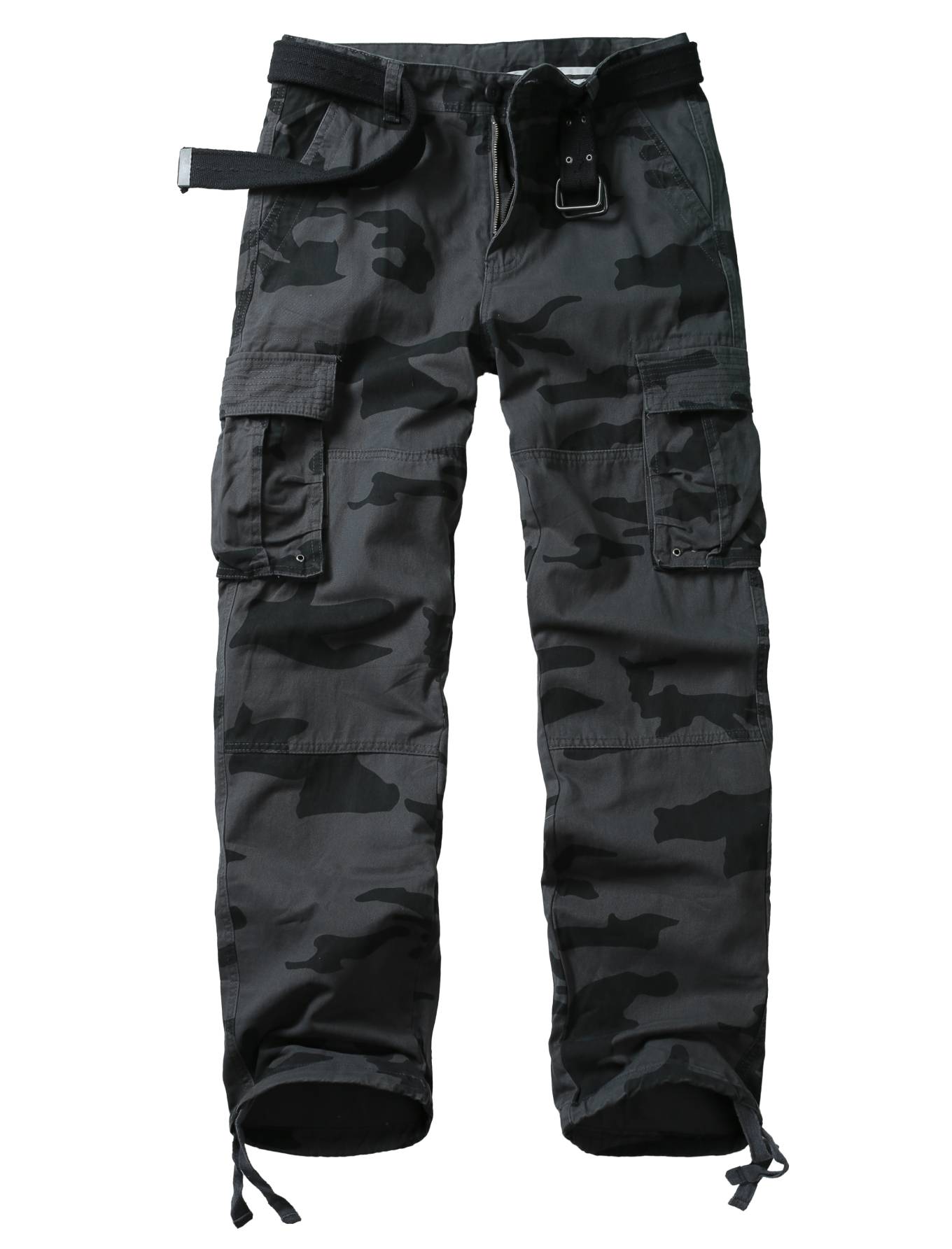 TRGPSG Men's Classic All Cotton Cargo Pants, 6-Pocket Work & Hiking Pants(No Belts)