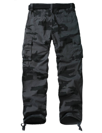 TRGPSG Men's Classic All Cotton Cargo Pants, 6-Pocket Work & Hiking Pants(No Belts)