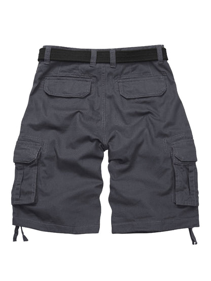 TRGPSG Men's Lightweight Multi Pocket Cotton Casual Cargo Shorts