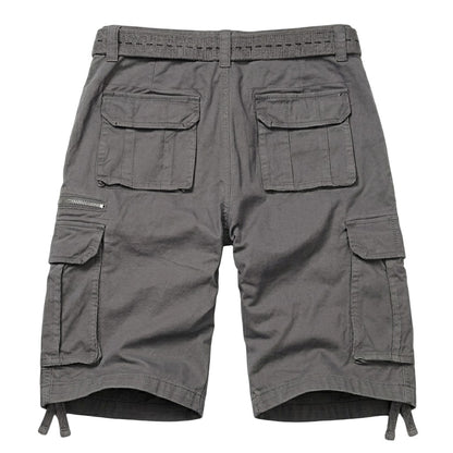 TRGPSG Men's Cargo Shorts, Multi-Pocket Work Shorts,Relaxed Fit Cotton Summer Shorts(No Belts)