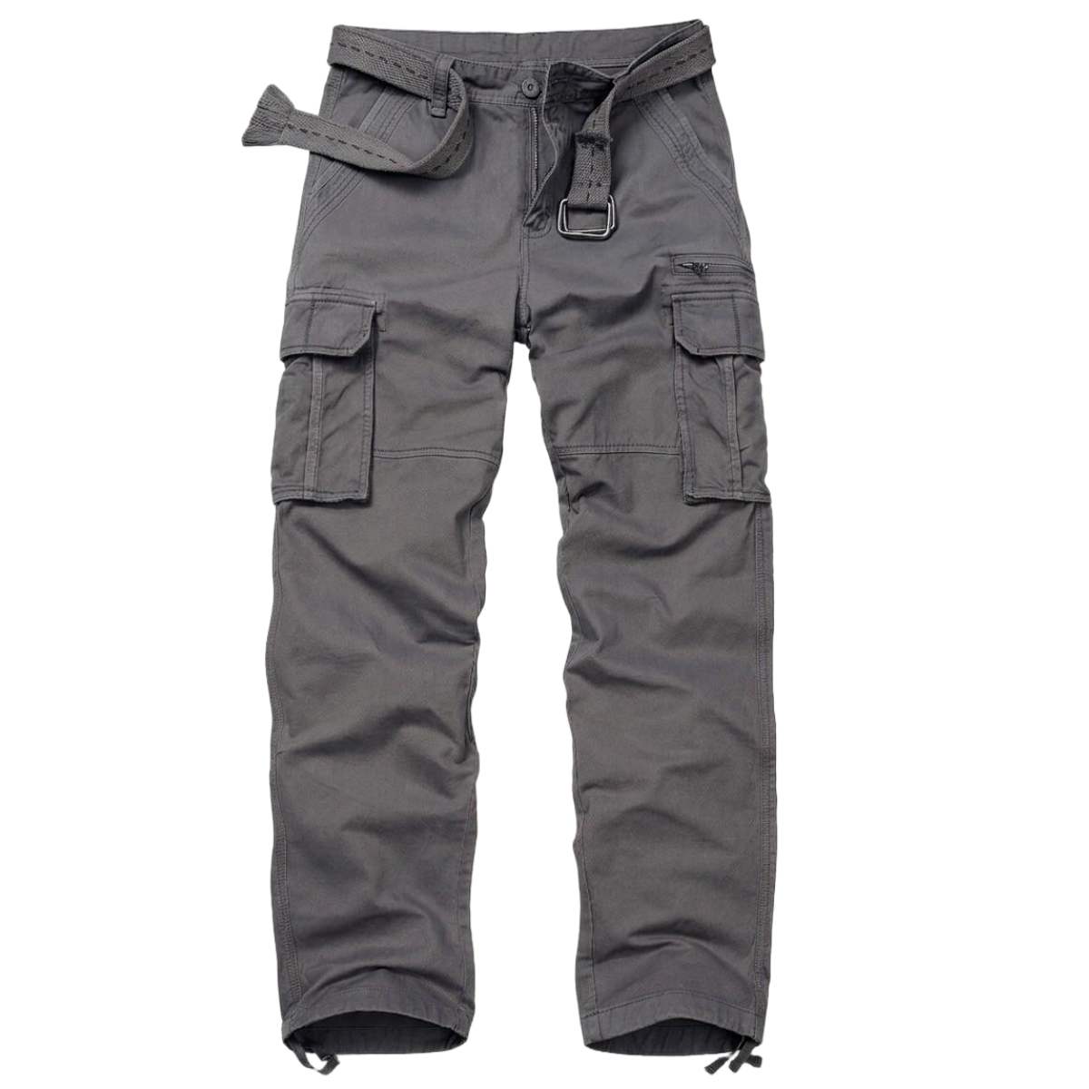 TRGPSG Cotton Comfort Cargo Pants For Men With 7 Pockets,Casual Relaxed Fit Work Pants(No Belts)