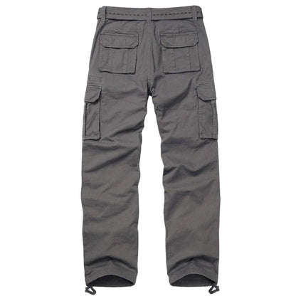 TRGPSG Cotton Comfort Cargo Pants For Men With 7 Pockets,Casual Relaxed Fit Work Pants(No Belts)
