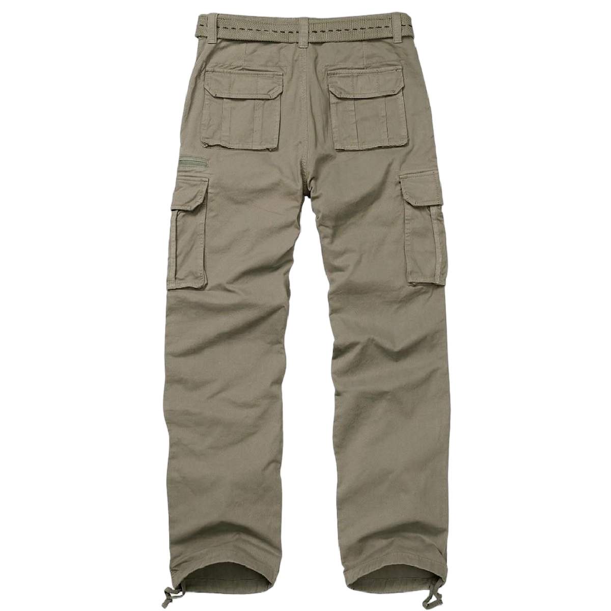TRGPSG Cotton Comfort Cargo Pants For Men With 7 Pockets,Casual Relaxed Fit Work Pants(No Belts)