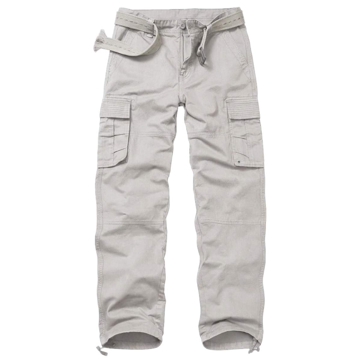 TRGPSG Men's Classic All Cotton Cargo Pants, 6-Pocket Work & Hiking Pants(No Belts)