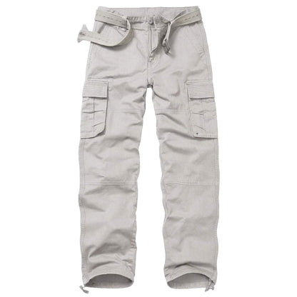 TRGPSG Men's Classic All Cotton Cargo Pants, 6-Pocket Work & Hiking Pants(No Belts)