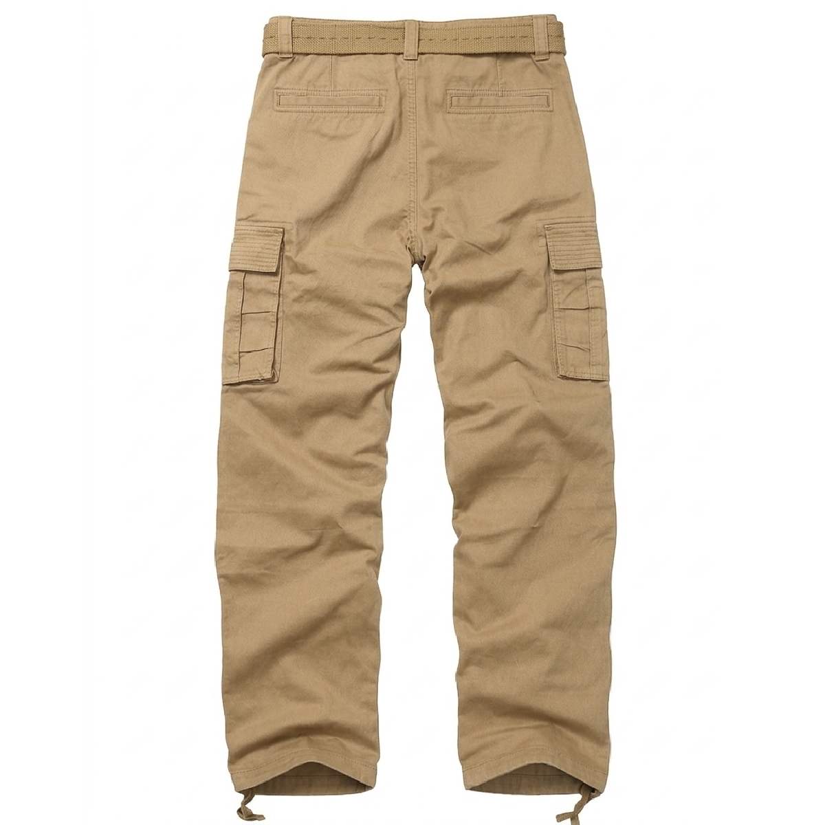 TRGPSG Men's Classic All Cotton Cargo Pants, 6-Pocket Work & Hiking Pants(No Belts)