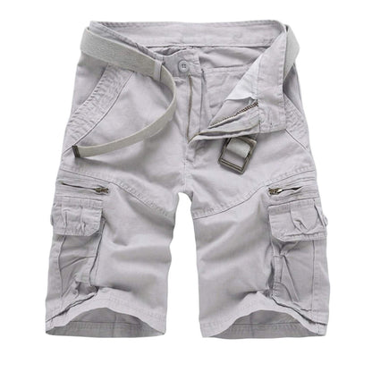 TRGPSG Men's Cotton Casual Cargo Shorts with Multi Pockets(No Belt)