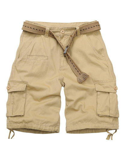 Men's Cargo Shorts with 7 Pockets, Non-tearable Comfy Cotton Camo Shorts,Causal Summer Work Shorts,Cargo Style(No Belt)