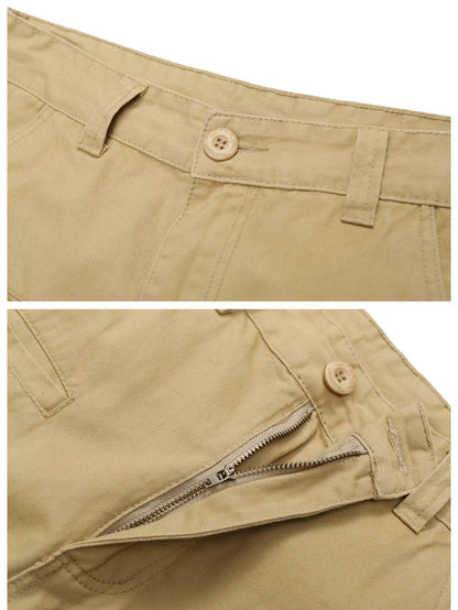 Men's Cargo Shorts with 7 Pockets, Non-tearable Comfy Cotton Camo Shorts,Causal Summer Work Shorts,Cargo Style(No Belt)