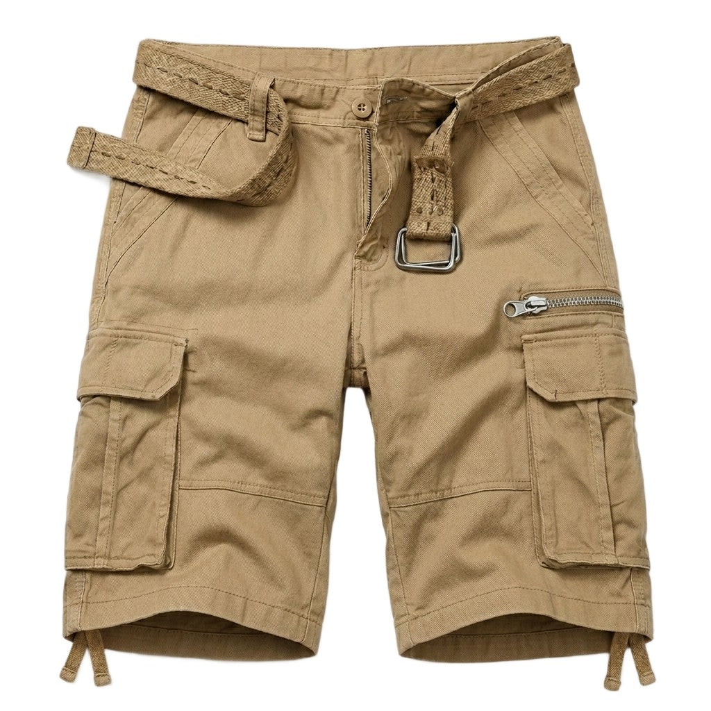 TRGPSG Men's Cargo Shorts, Multi-Pocket Work Shorts,Relaxed Fit Cotton Summer Shorts(No Belts)