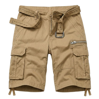 TRGPSG Men's Cargo Shorts, Multi-Pocket Work Shorts,Relaxed Fit Cotton Summer Shorts(No Belts)