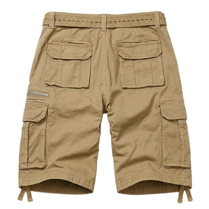 TRGPSG Men's Cargo Shorts, Multi-Pocket Work Shorts,Relaxed Fit Cotton Summer Shorts(No Belts)