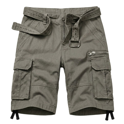 TRGPSG Men's Cargo Shorts, Multi-Pocket Work Shorts,Relaxed Fit Cotton Summer Shorts(No Belts)