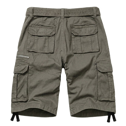 TRGPSG Men's Cargo Shorts, Multi-Pocket Work Shorts,Relaxed Fit Cotton Summer Shorts(No Belts)
