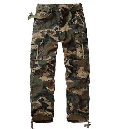 TRGPSG Cotton Comfort Cargo Pants For Men With 7 Pockets,Casual Relaxed Fit Work Pants(No Belts)