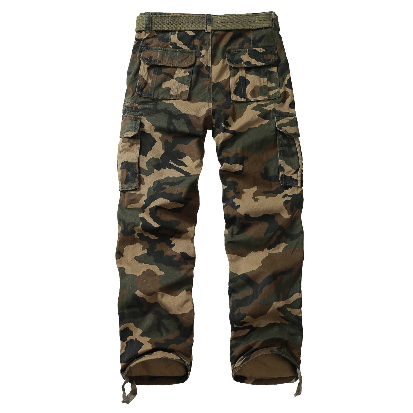 TRGPSG Cotton Comfort Cargo Pants For Men With 7 Pockets,Casual Relaxed Fit Work Pants(No Belts)