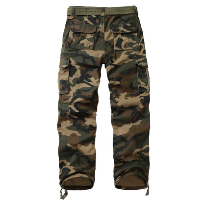 TRGPSG Cotton Comfort Cargo Pants For Men With 7 Pockets,Casual Relaxed Fit Work Pants(No Belts)